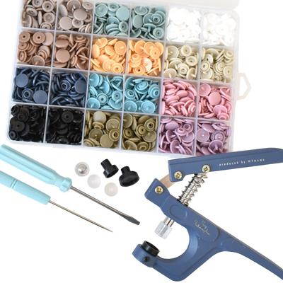 MYmama PlusSnap Starter Handy Press 240 Pairs of Storage Case Round DIY Nuance Set Set, Snaps, Included, Shape, Handicraft, Easy, Handmade, (12mm
