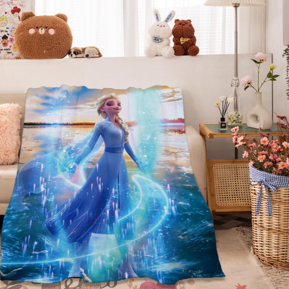 Ice and Snow Princess  Flannel Blanket, Lightweight  Blanket, Sleeping Blanket, Sofa Blanket, Adult Andchildren's Travel Blanket