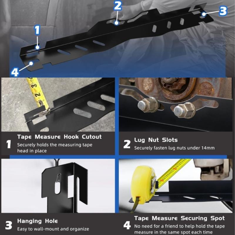 Wheel Alignment Measurement Tool Toe Alignment Tool Plate Wheel Alignment Tool with 2pcs 5m Tape Measure Car Repair Tool