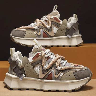 New Exquisite Men's Shoes Thick Soled Tall Fashion Casual Shoes Outdoor Anti Slip and Wear Resistant Running Sports Shoes