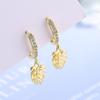 2026 Ear Buckle Female Korean Version Small Wind Fresh Diamond Leaf Ear Buckle Temperament Leaf Earring Ear Jewelry Ear Buckle