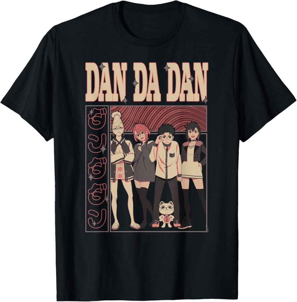 Dan Da Dan Cast of Characters with Kanji Anime T-Shirt Unisex T-Shirt XL