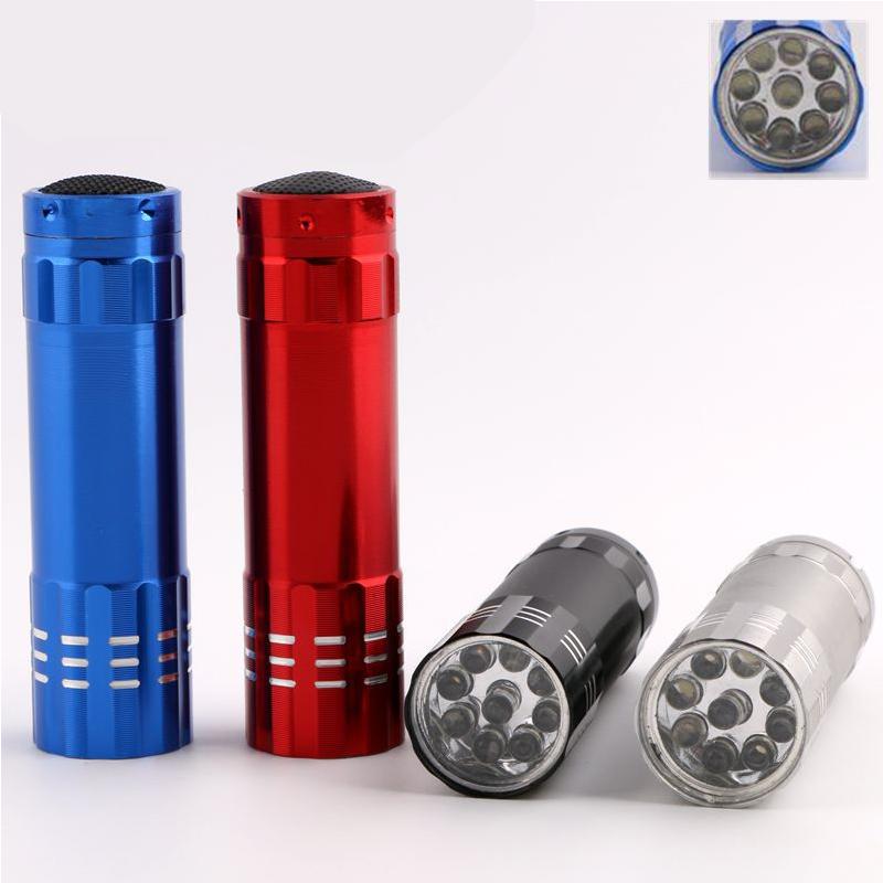 9 LED Flashlight for Fluorescent Agent Detection Money Detect Lighting