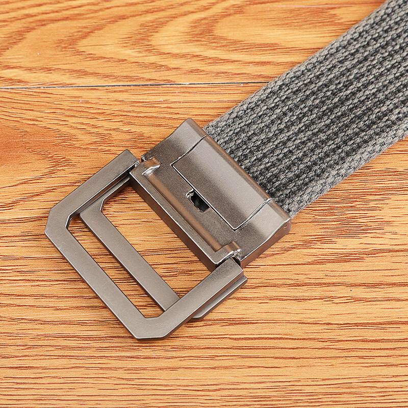 Men's Canvas Double Ring Buckle Belt