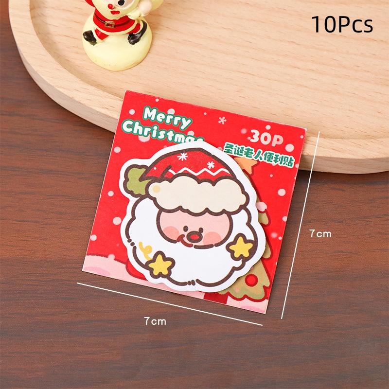 5/10Pcs Cute Cartoon Christmas Message Sticky Note Kawaii Student Stationery Memo Pad Post-It School Supplies Christmas Gifts
