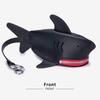 Leather Shark Key Bag Cute Shark Shape Car Key Bag Backpack Charm Shark Pouch with Keyring And Lanyard Zippered Coin Purse
