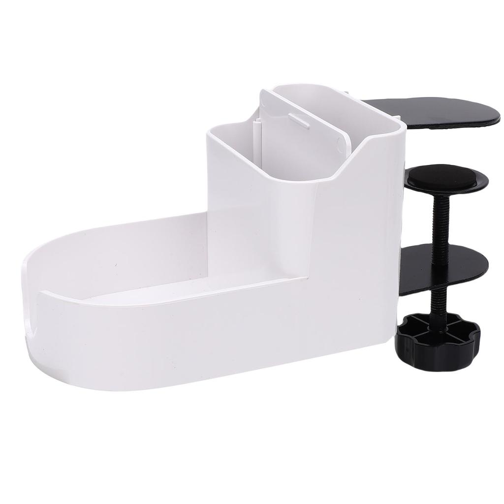 Desk Cup Holder Desk Organizer Adjustable Multi Functional Clamp On Desk Pen Phone Storage Holder for Home Office Table