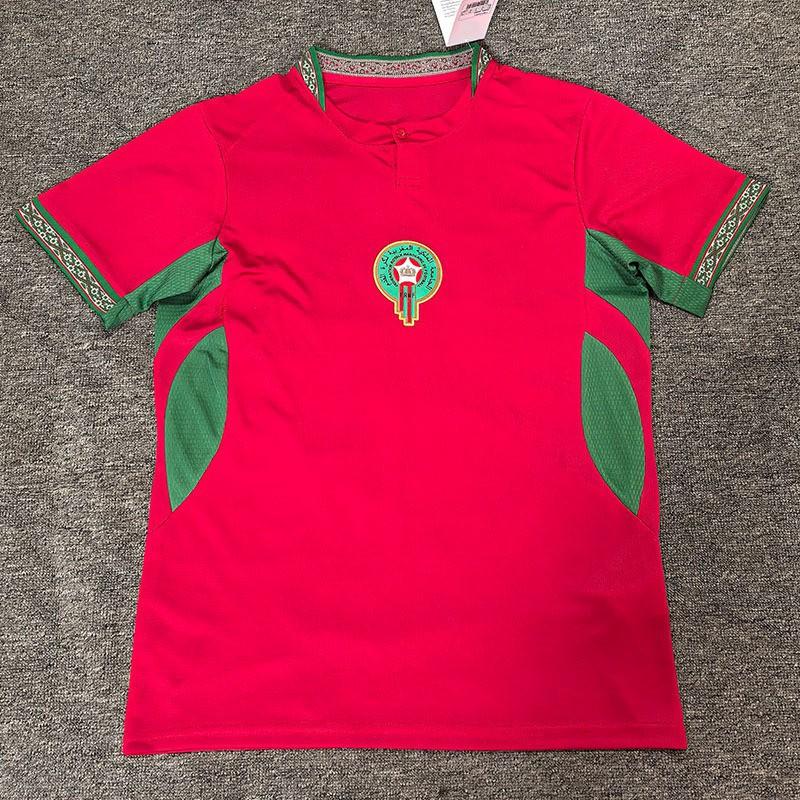 2627 Fan Edition 3XL4XL Morocco Jersey Football Uniform S красный