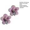 1 Pair Stud Earrings Sparkling Bright Lightweight Ear Studs Flower Shape Concert Earrings Jewelry