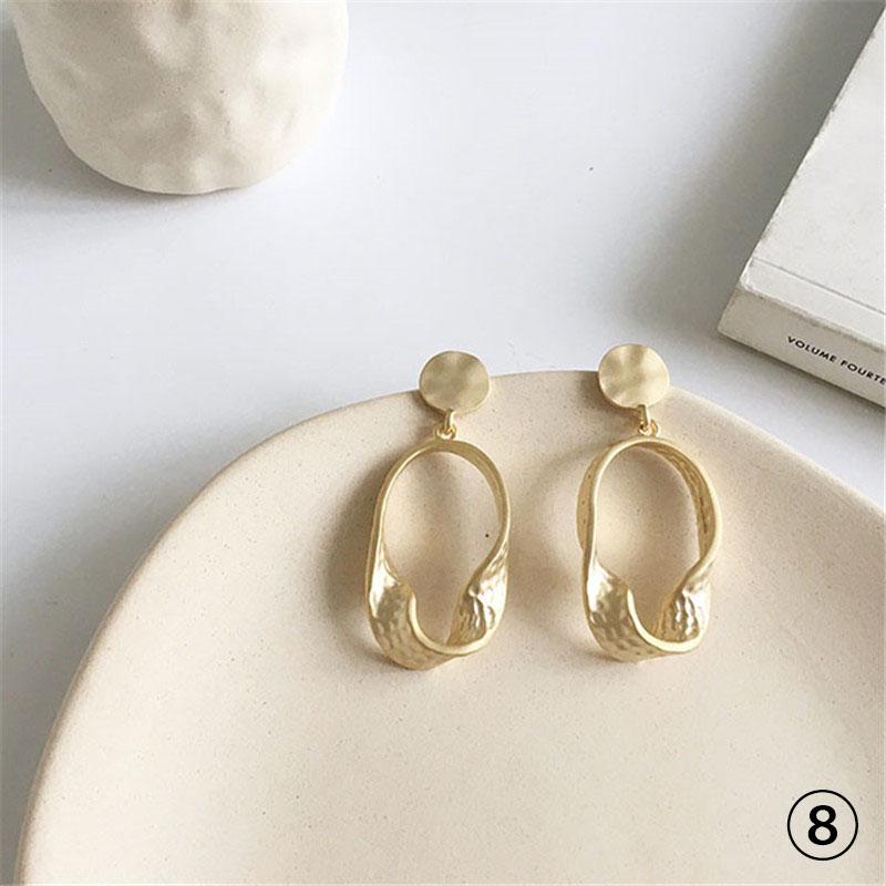 Fashion Geometric Round Drop Earrings Temperament Simple Star Tassel Pendant Earrings Female Gifts Jewelry
