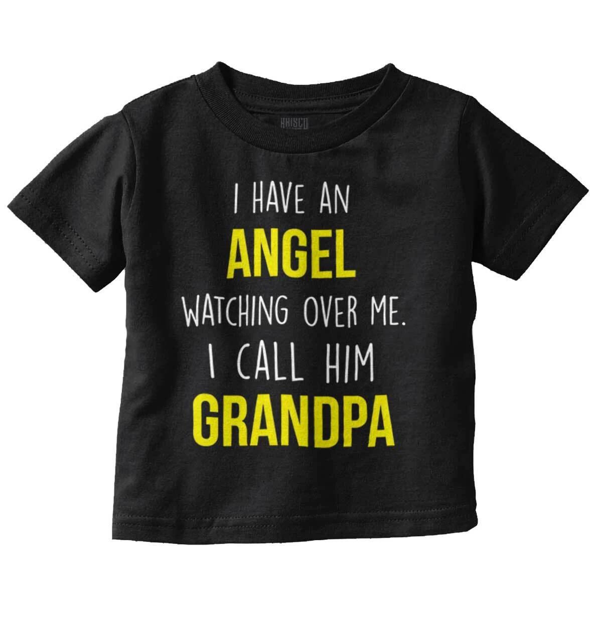Grandpa Is An Angel Papa Passed In Heaven Toddler Girl Youth T Shirt For Kids M