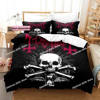 Mayhem Distressed Bedding Set Single Twin Full Queen King Size Bed Set Aldult Kid Bedroom Duvetcover Sets Skeleton Bed Sheet Set