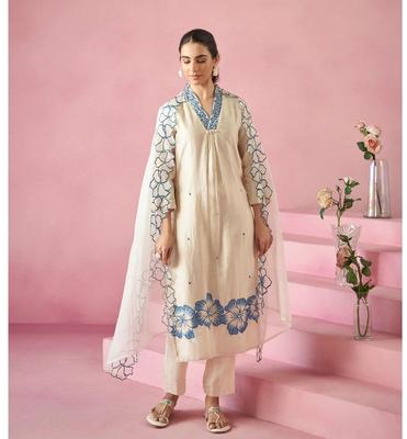 Indický Designérský Dámský Párty Oblečení Kurti Salwar Suit Bollywood Top Tunika Rayon Kurta Set
