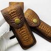 1PC Cowhide Knife Case Leather Sheath Pouch Folding Knife Cover Pocket Knife Scabbard Holder Belt Case Tactical Gear Accessories