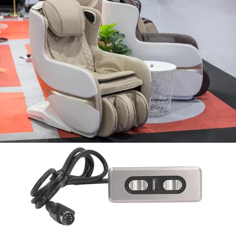 ABS Electric Recliner Switches Double Motor Controllers Silents Operations USB Charging Ergonomic Handheld Designs