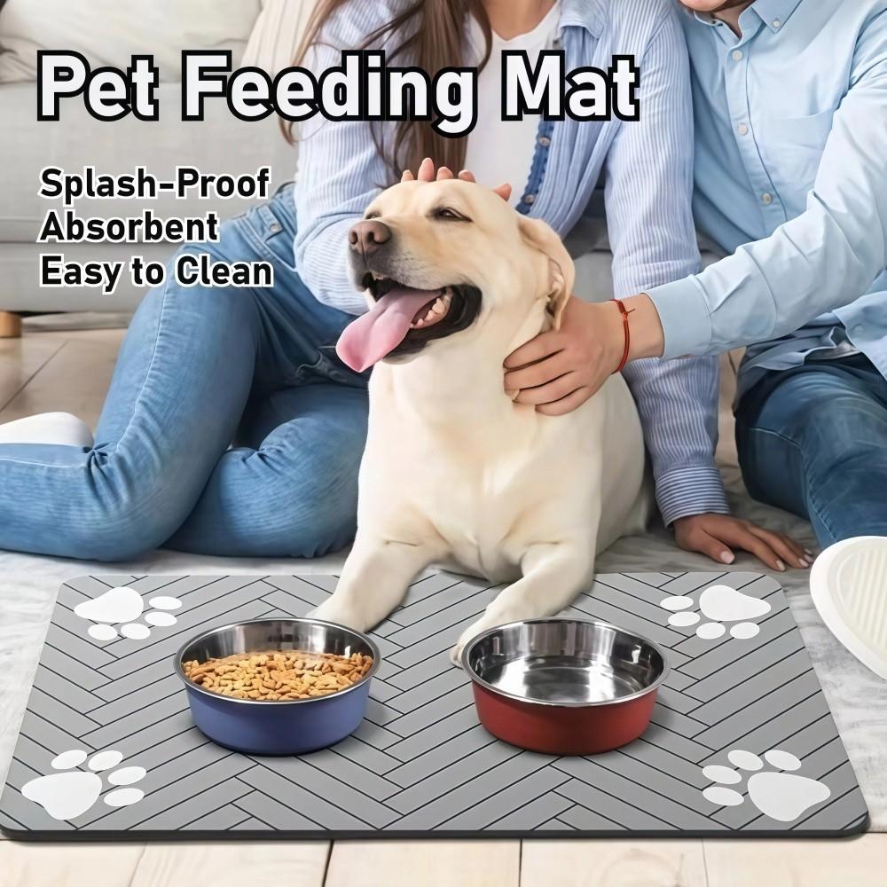 Waterproof Pet Dish Mats Quick-Dry Absorbent Pet Placemat New Pet Cat Dog Feeding Mat  Dog Feeding