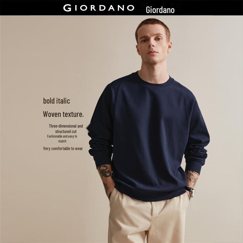 Giordano Men s Textured Round Neck Sweatshirt M
