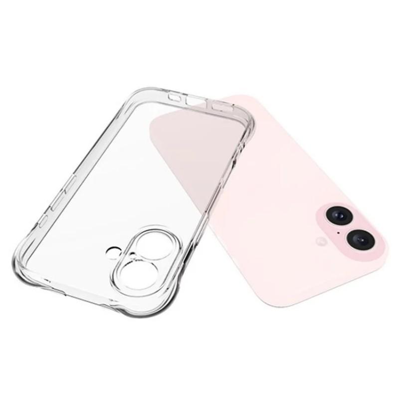 

For iPhone 16 Clear TPU Case WANLONFENG TM Series 2.0mm Phone Back Cover Transparent
