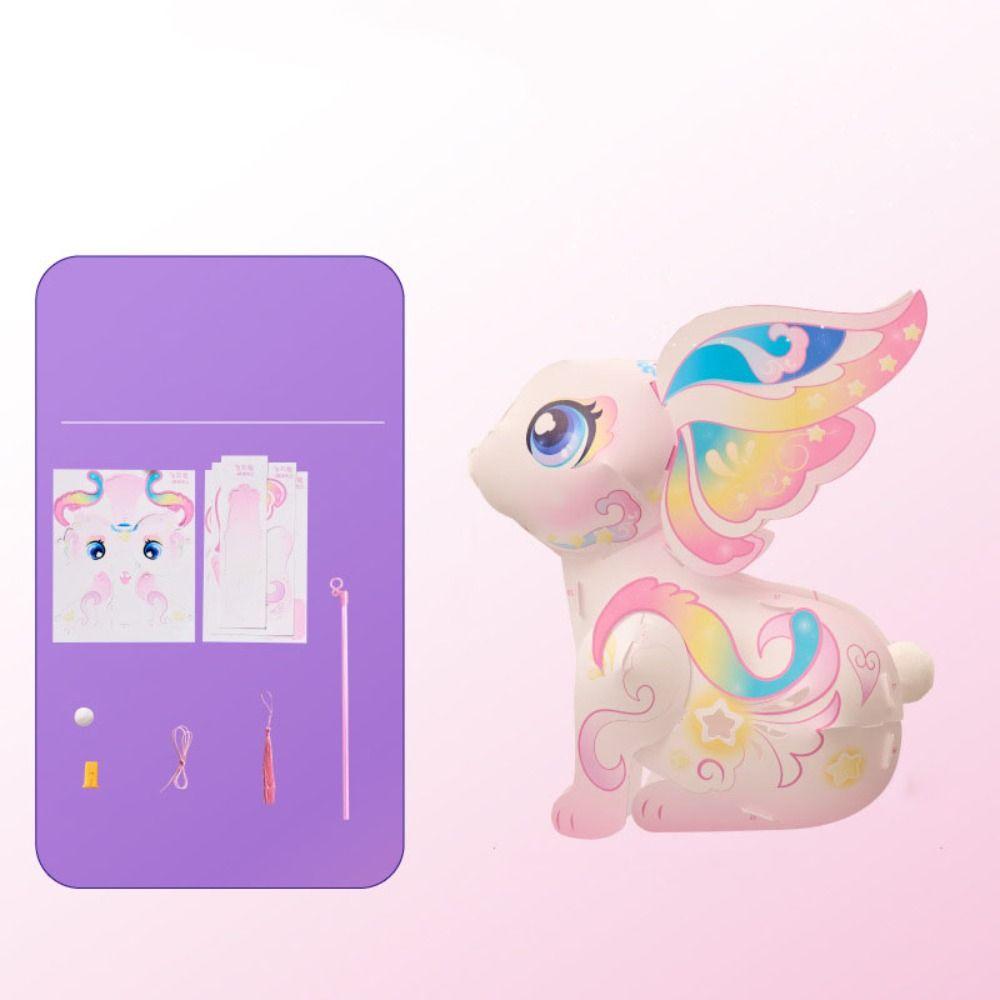 Handmade Rabbit Lantern Flying Rabbit Mid-Autumn Festival Lantern  Children