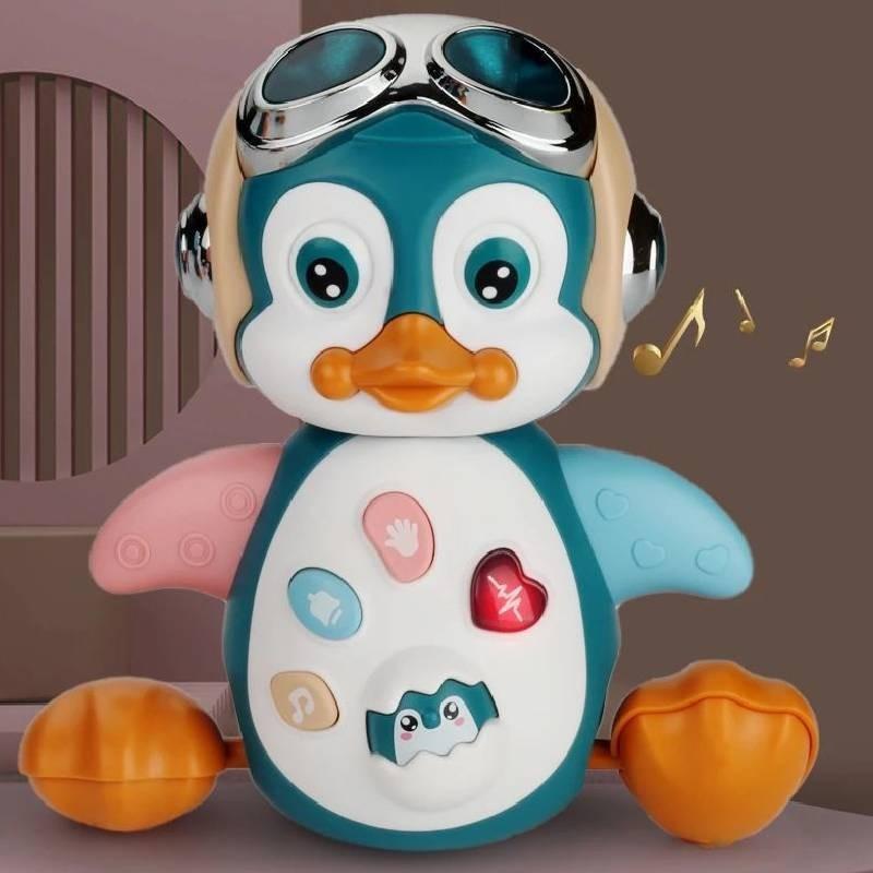 Adorable Electric Wobbling Penguin Toy With Lights And Music For Early Education
