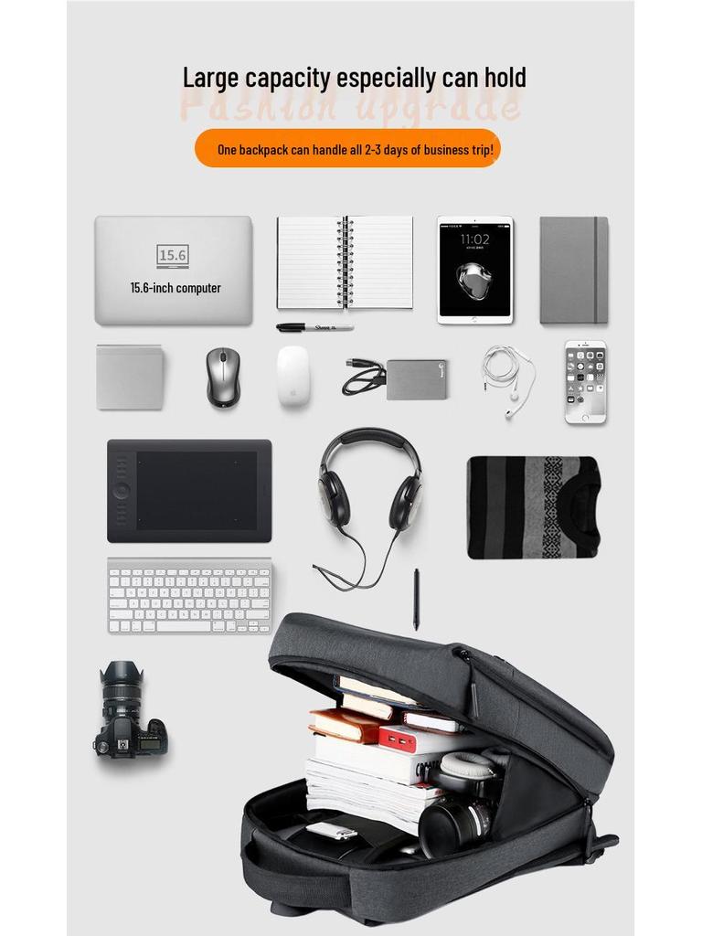 Unisex High-End Waterproof Business Laptop Backpack for Travel & School