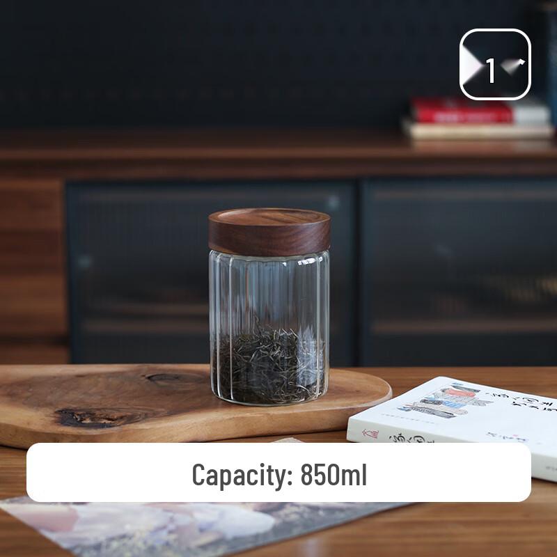 Aiqiyi DH Vertical-Ribbed Glass Storage Jar