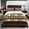 Home Textile Three-Piece Quilt Cover Horse 3D Digital Printing Kit Horse Thickened Abraded Cloth Pillowcase Quilt Cover