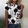 Cartoon Print Tops Fashion Simple Short-sleeved Versatile T-Shirts Women's