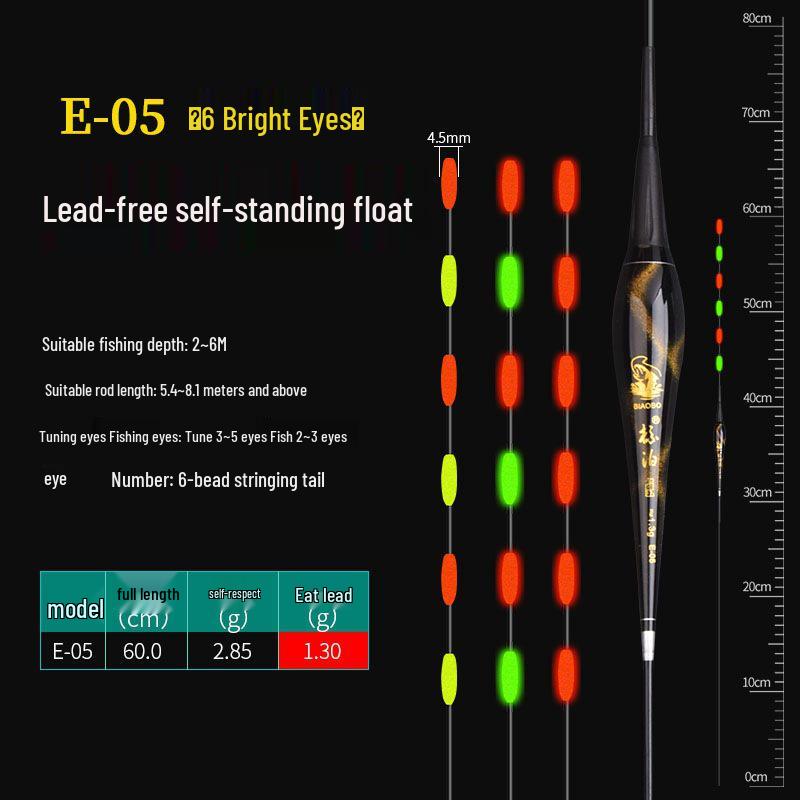 Lead-Free Luminous Dual-Use Electronic Fishing Float for Day/Night - Ideal for Carp and Crucian Carp Fishing