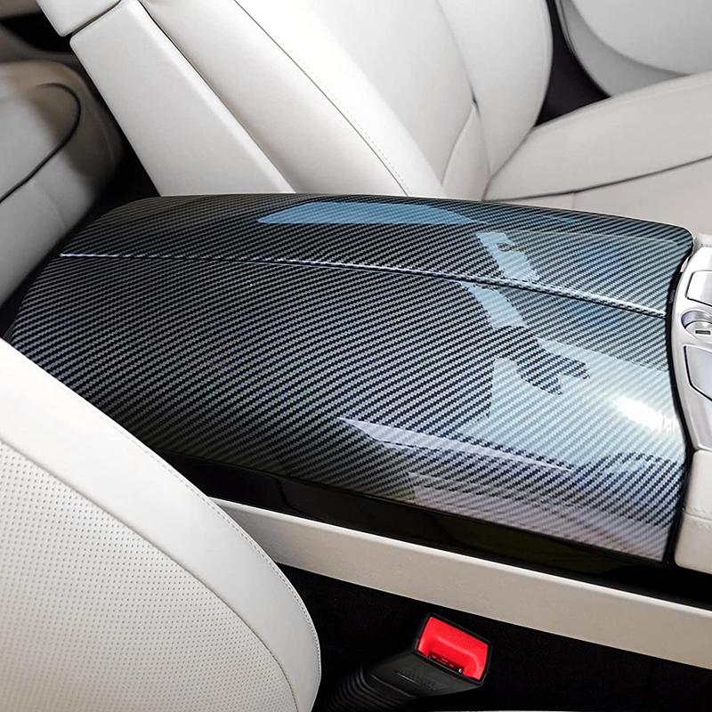 2 Pcs Carbon Fiber Center Console Armrest Box Cover For BMW 7 Series F01 F02 2009-2011 2012 2013 2014 2015 Auto Interior Parts
