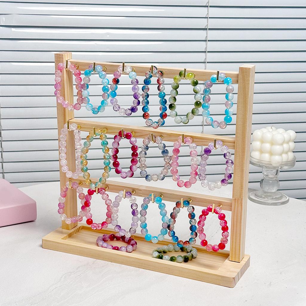 1pc Wooden bracelet rack, bracelet and earring storage rack, store jewelry display rack, jewelry collection rack