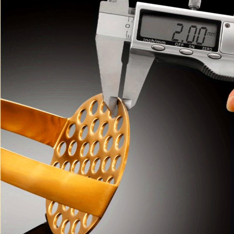 Stainless Steel Potato Masher Manual Food Crusher with Fine Grid Presser for Garlic Pumpkin Purees Multi-functional Kitchen Tool