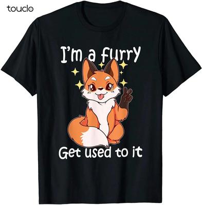 Cute Furry Gift Im A Furry Get Use To It TShirt Funny Black Cotton Tee Gift Unisex PrideShirtFashion Tshirt Summer New Popular