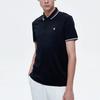 Fila Solid Color Sports Knit Polo Shirt Men Tops Black F11M228114FBK