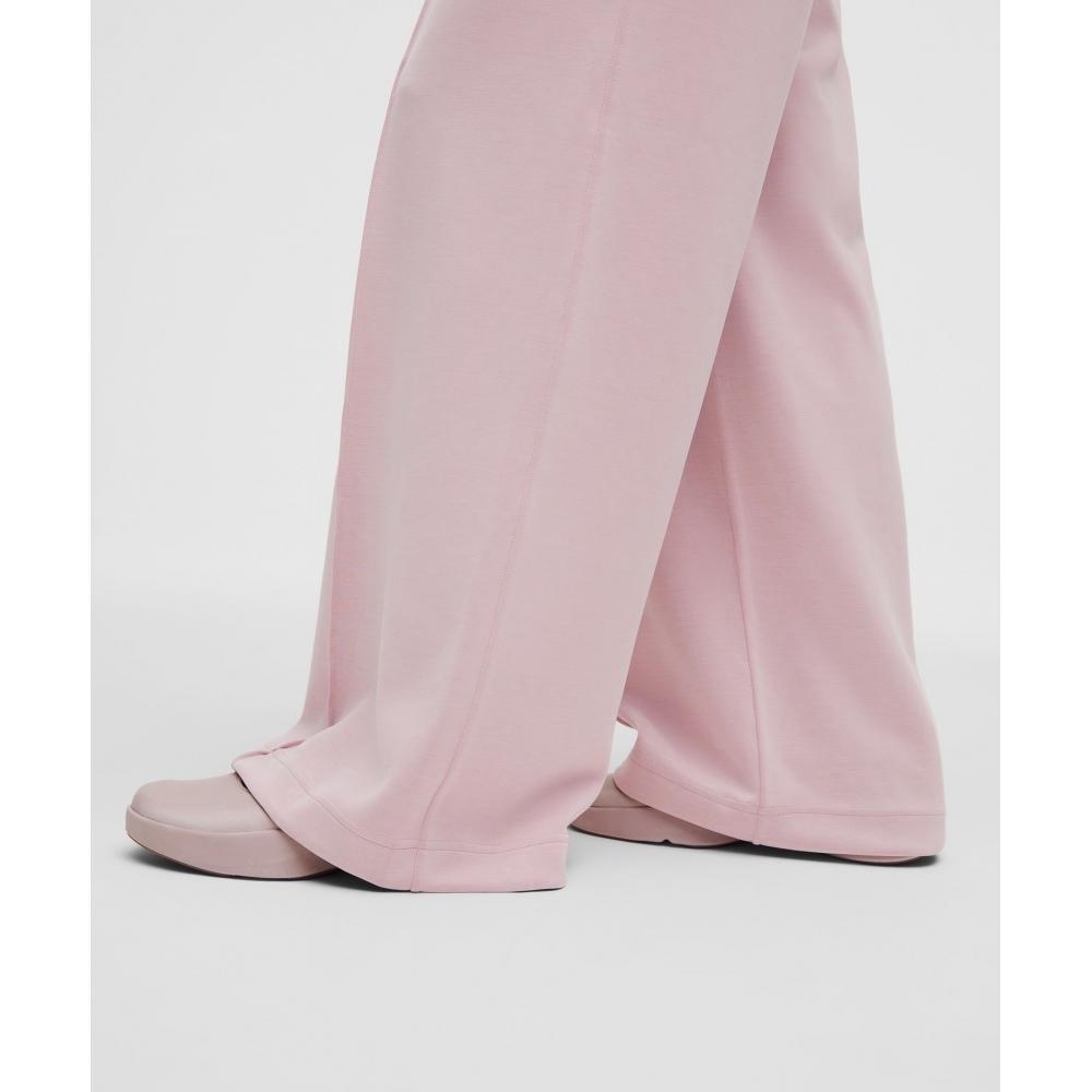 Lululemon Softstreme Pintuck High Rise Wide Leg Pant  Regular Porcelain Pink