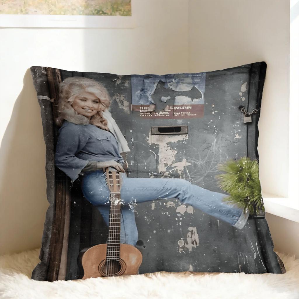 Singer Dolly Parton Pillow Case Square Pillow Cover For Living Room Chair Novelty Pillowcases