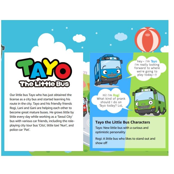 Tayo Origine Corea Modello-The Little Bus Tayo Special Friends Veicoli Set 4 Pezzi (Tayo Gani Lani Rogi)