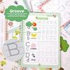 Magical Handwriting Workbooks Handwriting Practice Magic Copybook, Handwriting Aid Magic Pen Reusable Copybook Grooves Template Design for Children