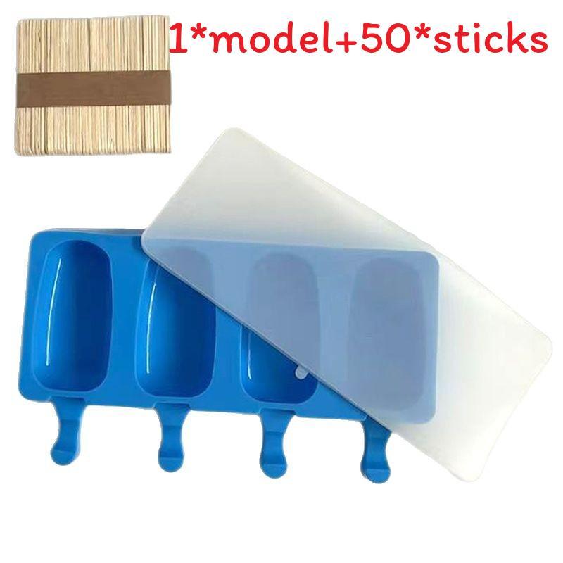 Creative Silicone Ice Pop Mold With Cover For Homemade Frozen Desserts