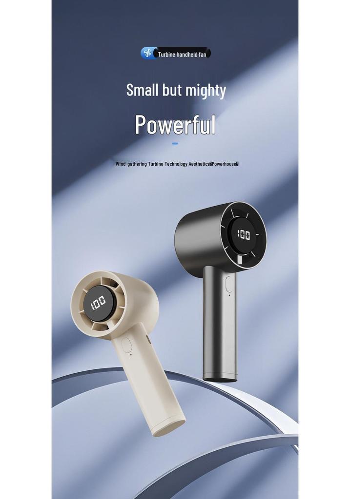 Compact Handheld Fan with USB Power, Stepless Speed Control & Digital Display - Ideal for Home/Desktop or as a Gift