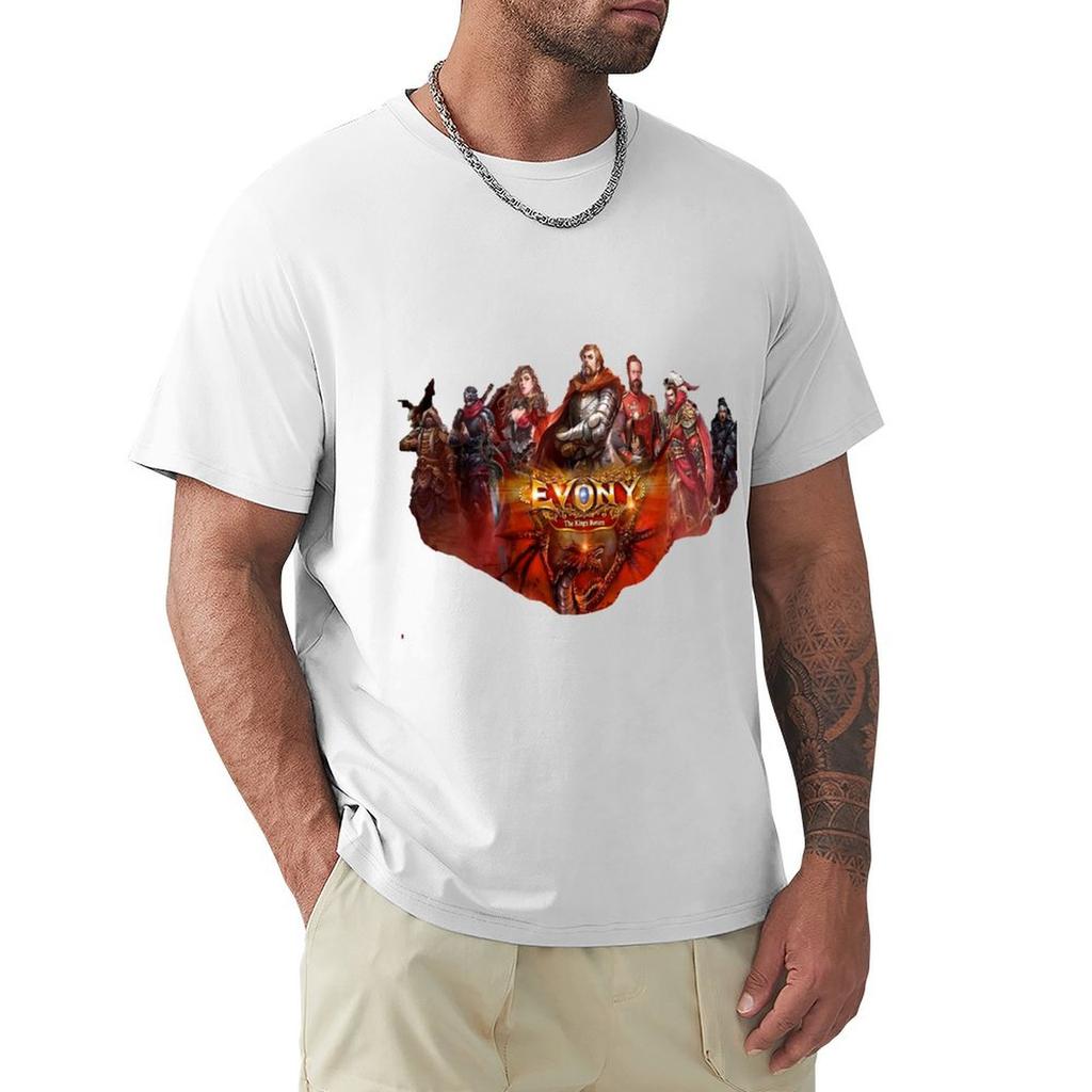 Evony 1 T-Shirt Große Größe Lässiges Kurzarm-Oberteil