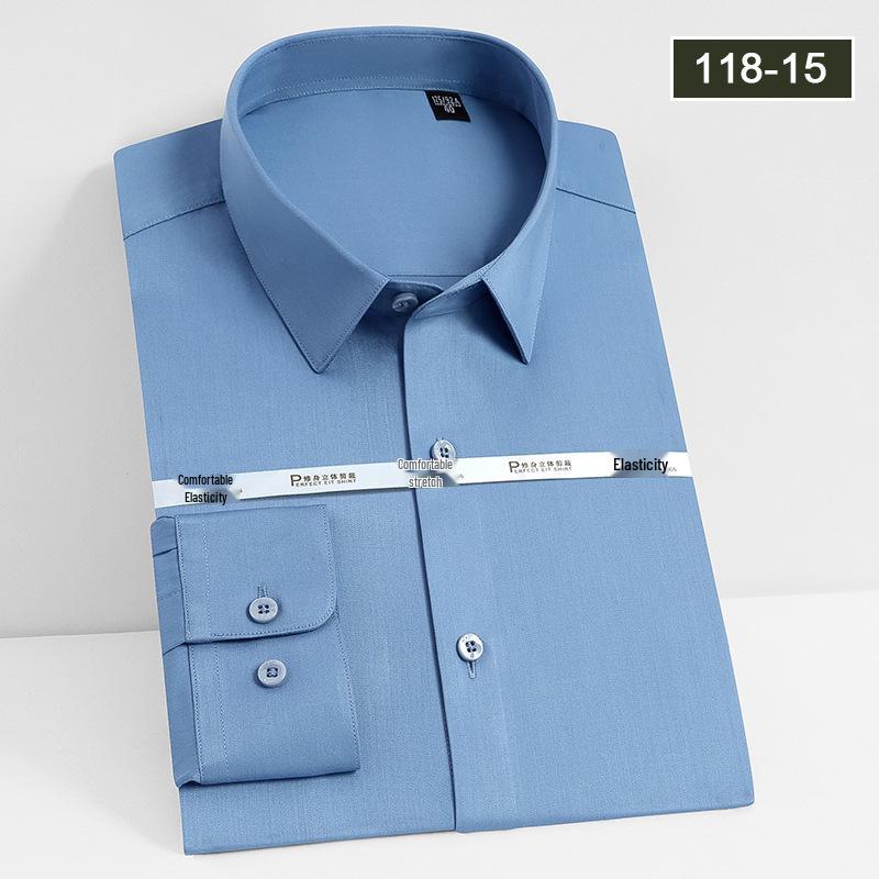 Unisex Long Sleeve Bamboo Fiber Non-Iron Shirt - High Drape and Elastic, Available In Stock.