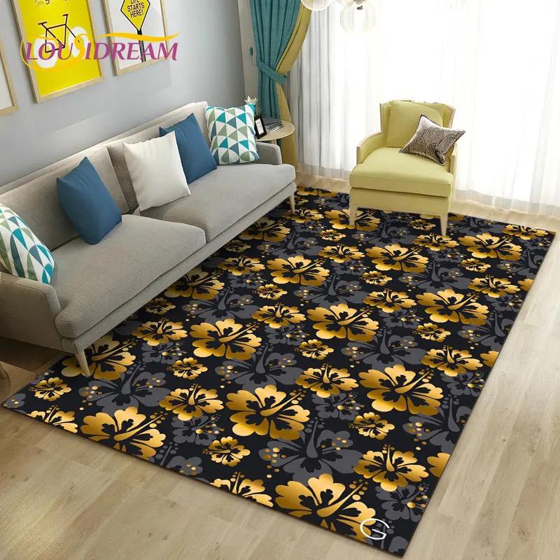 3D Mushroom Flower Plant Leaf Area Rug,Carpet Rug for Living Room Bedroom Sofa Doormat Decoration,Kitchen Non-slip Floor Mat