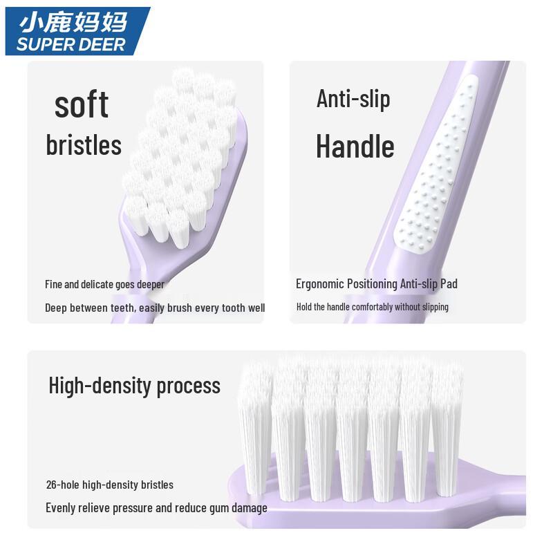Xiaolu Mama Adult Soft Bristle Toothbrush (2-Pack)
