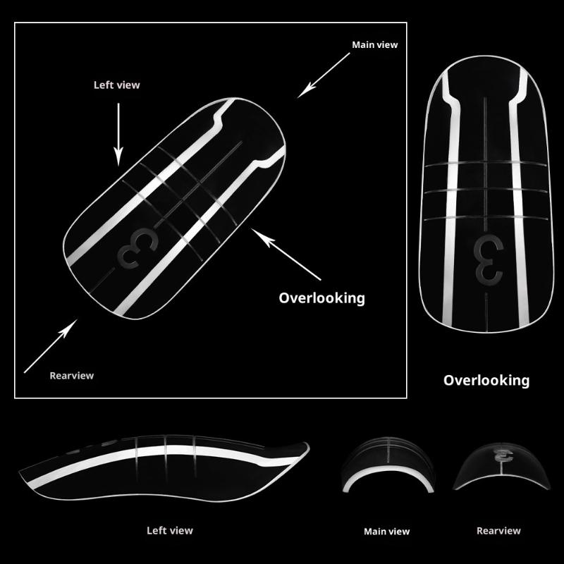 140Pcs/Box Full Cover Fake Toenail Ultra Thin Clear Press On Toe Foot Nails Tips Artificial Acrylic False Nail Art Manicure Tool