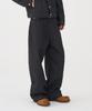 BASEMOMENT Non-Faded Curved Denim Pants Black
