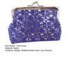 Women Lace Coin Purse, Mesh Small Change Purse, Kiss Lock Closure Pouch for Coins Cash Cards Lipstick