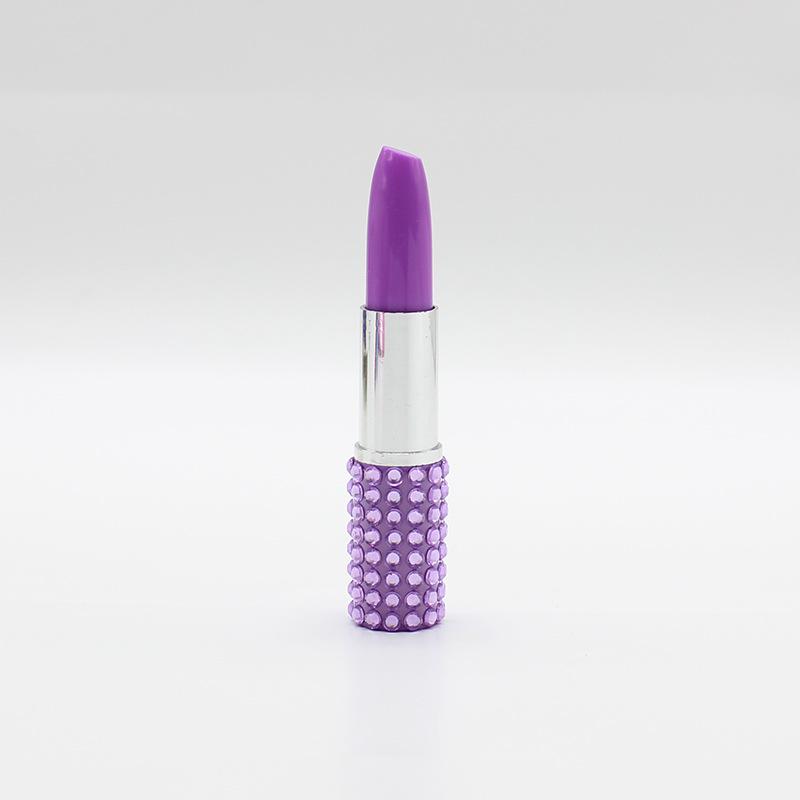 Korean-Style Rhinestone Lipstick Ballpoint Pen & Lip Balm Gift