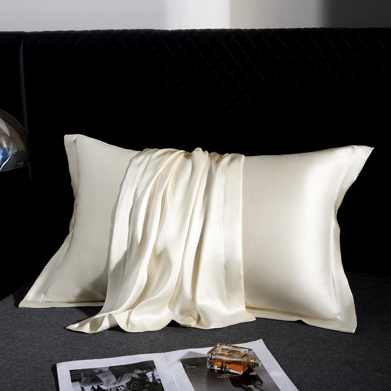 

Double-Sided 40 Momme Mulberry Silk Pillowcase, 100% Pure Silk, Hair Care Pillow Cover, Single Adult Size 48x74cm 48x74cm - 1 piece