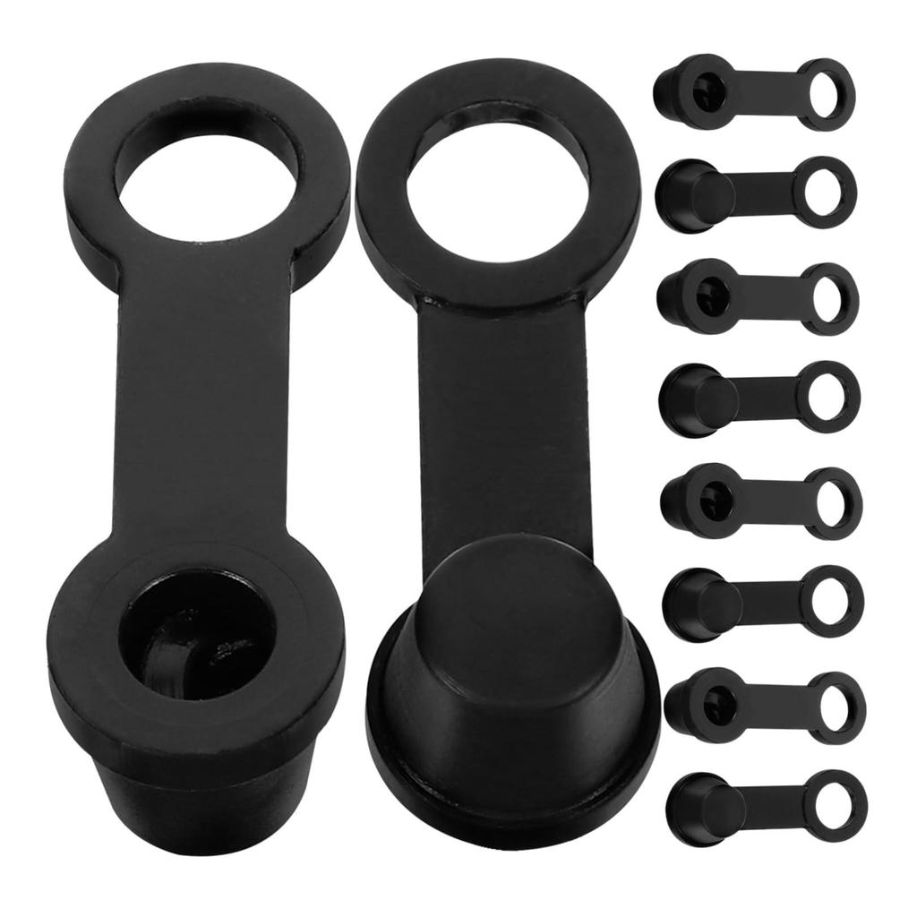 Iplusmile 10pcs Caliper Dust Boots Car Bleeder Cap Brake Accessories Cap Motorcycle Fitting Cap Black Rubber